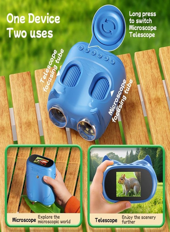 Chendssfkd 2 in 1 Handheld Microscope and Telescope for Kids, 2.0" IPS Screen, Portable Educational Toys, Handheld Digital Miniscope Gifts for Age 3 4 5 6 7 8 9 10 11 12 Year Old Boys Girls Children Students - Image 2